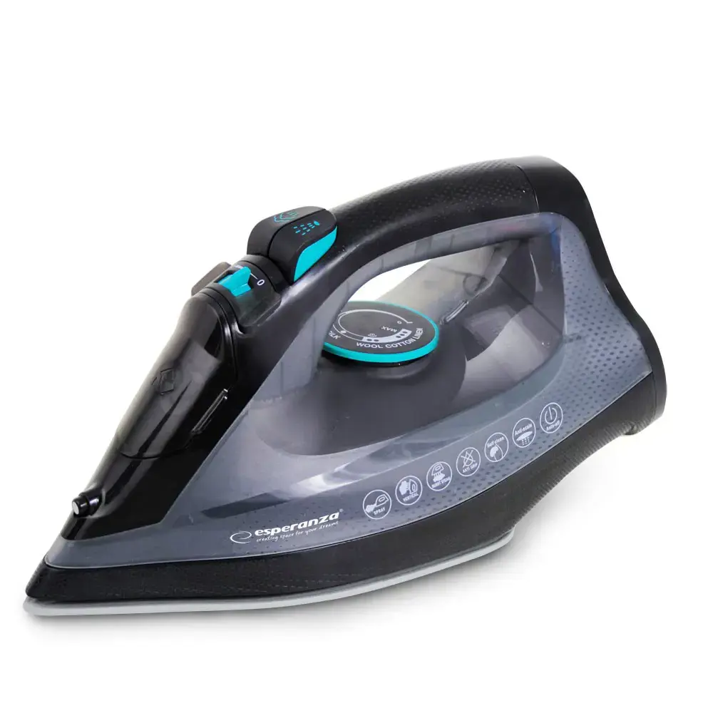 Esperanza EHI010 Steam iron Ceramic soleplate Grey, Black 2600 W