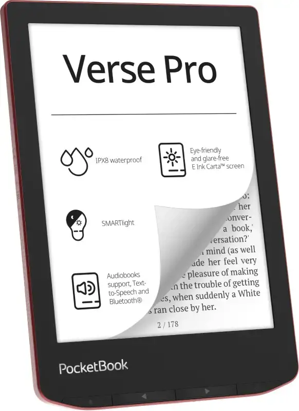 "PocketBook Verse Pro" (634) skaitytuvas raudonas