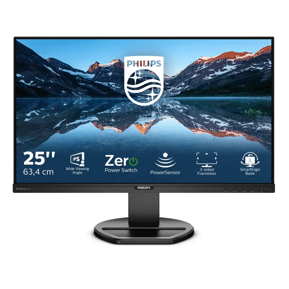 Monitorius Philips B Line LCD monitor with PowerSensor 252B9/00, 63.5 cm (25"), 1920 x 1200 pixels, Full HD, LED, 5 ms, Black