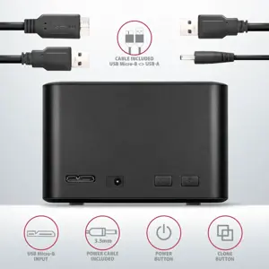 AXAGON ADSA-D25 USB 3.2 Gen 1 - 2x SATA 6G 2,5" SSD/HDD CLONE DUAL MINI dokas