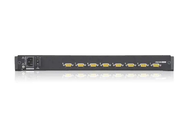 ATEN 8-Port 19" LCD KVM Switch (USB - PS/2 VGA), 1920 x 1200 pixels, WUXGA, Rack mounting, 22 W, 1U, Black