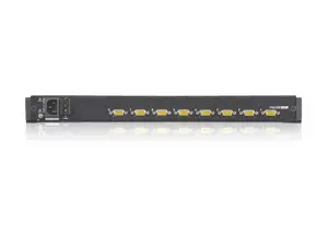 ATEN 8-Port 19" LCD KVM Switch (USB - PS/2 VGA), 1920 x 1200 pixels, WUXGA, Rack mounting, 22 W, 1U, Black