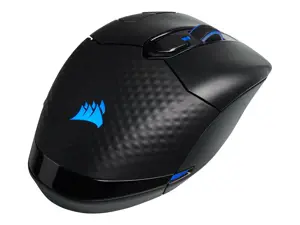 CORSAIR DARK CORE RGB PRO belaidė FPS/MOBA žaidimų pelė su SLIPSTREAM technologija, juodos spalvos, apšviesta RGB LED 18000 DPI, optinė (ES)
