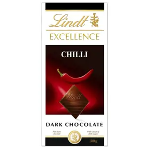 LINDT EXCELLENCE juod.šok. su aitr. paprikomis, 100g
