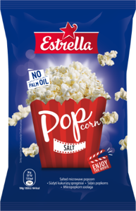 Kukurūzų spragėsiai ESTRELLA, su druska, 90 g