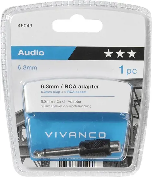 "Vivanco" adapteris 6,3 mm - RCA (46049)