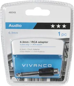 "Vivanco" adapteris 6,3 mm - RCA (46049)