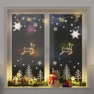 Kalėdinės lemputės Šiaurės elnio siluetas 2 vnt 35 LED