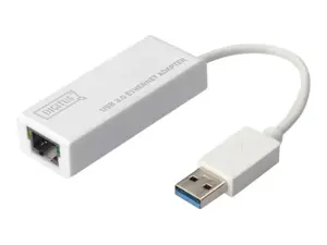 DIGITUS USB3.0-Gigabit Ethernet adapteris RJ45 10/100/1000 Mbps, baltas
