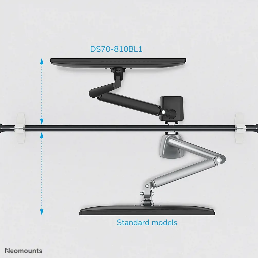 "Neomounts by Newstar" monitoriaus laikiklis ant stalo, tvirtinimas per stalą, 9 kg, 43,2 cm (17"), 81,3 cm (32"), 100 x 100 mm, juodas