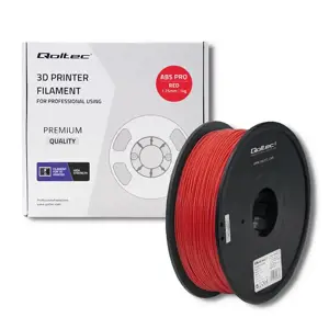 QOLTEC Professional 3D spausdinimo gija ABS PRO 1,75 mm 1 kg raudona
