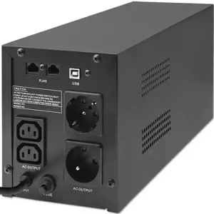 QOLTEC 53770 Nepertraukiamo maitinimo šaltinis "Line Interactive Monolith" 1500VA 900W LCD USB