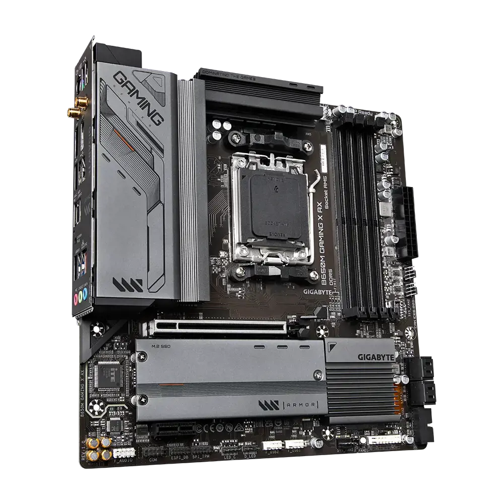 Gigabyte B650M GAMING X AX (rev. 1.x), AMD, Socket AM5, AMD Ryzen™ 5, AMD Ryzen 7 7th Gen, AMD Ryzen 9 7th Gen, Socket AM5, DDR5-SDRAM, 128 GB