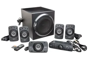 "Logitech" Z906 THX erdvinio garso, 5.1 kanalų, 500 W, universalus, juodas, 1000 W, IR