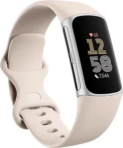 "Fitbit Charge 6" išmanieji laikrodžiai, porcelianiniai, sidabriniai aliuminiai