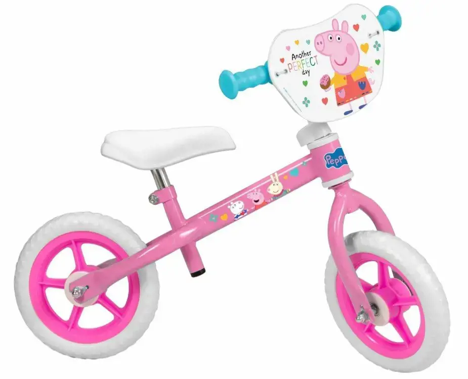 Bėgimo dviratis 10" Peppa Pig rožinis 195