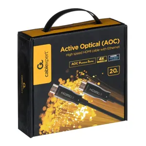 GEMBIRD aktyvusis optinis AOC didelės spartos HDMI kabelis su Ethernet AOC Premium serijos 20 m