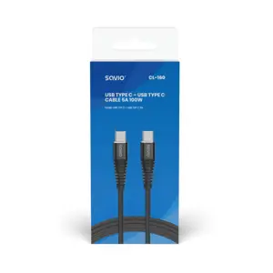 SAVIO KABELIS USB C TIPO - USB C TIPO 5A, 2 M CL-160