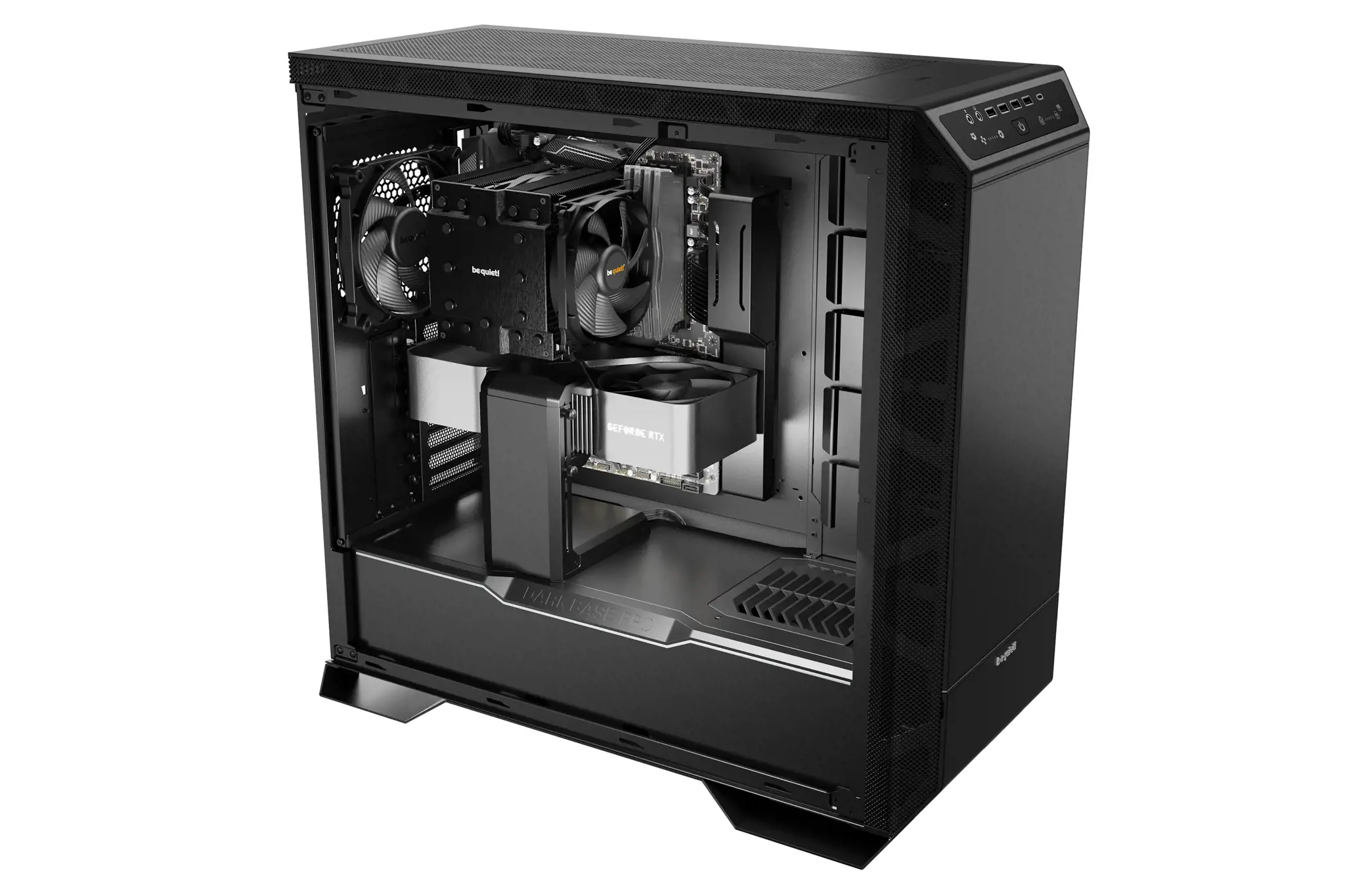 Būkite tylūs! DARK BASE PRO 901 | Juoda, Full Tower, Kompiuteris, Juoda, ATX, EATX, micro ATX, Mini-ATX, XL-ATX, Aliuminis, Stiklas, Plienas, Žaidimams