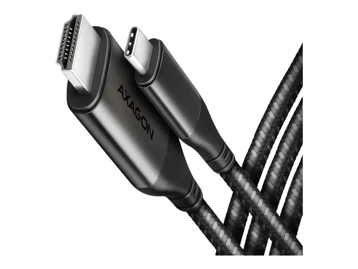 AXAGON RVC-HI2MC USB-C -> HDMI 2.0 adapteris 4K/60Hz Aliuminis, 1,8 m ilgio kabelis