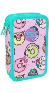 Forminis dviejų skyrių penalas su priedais CoolPack Jumper 2 Happy donuts