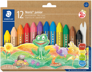 Vaškinės kreidelės STAEDTLER Noris Junior, 12 vnt.