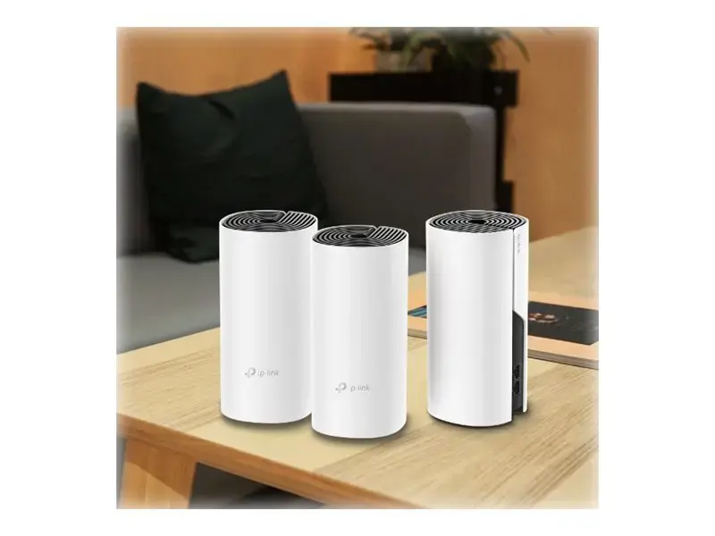 "TP-LINK AC1200 Whole-Home Mesh Wi-Fi" sistema "Qualcomm" procesorius 867Mbps 5GHz+300Mbps 2,4GHz 2 Gigabit prievadai 2 vidinės antenos