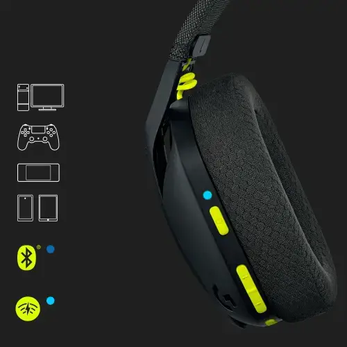 LOGITECH G435 LIGHTSPEED belaidės žaidimų ausinės - juodos spalvos