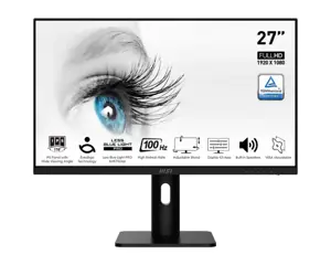 LCD Monitor MSI PRO MP273AP 27" Panel IPS 1920x1080 16:9 100Hz Matte 4 ms Speakers Swivel Pivot Hei…