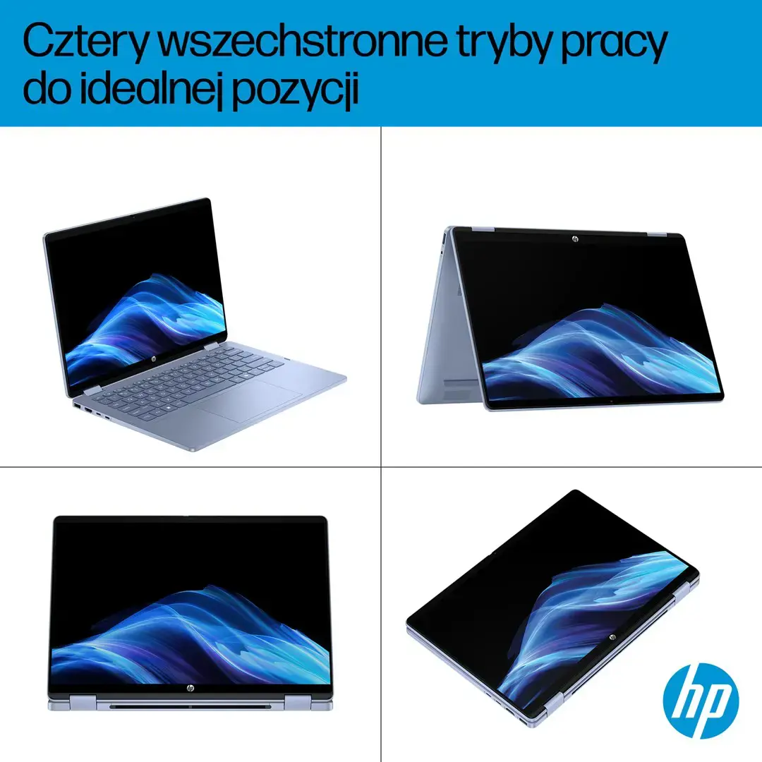 HP OmniBook 5 Flip 14-fp0004nw Intel Core 5 120U 2-in-1 Laptop 35.6 cm (14") 2K Touchscreen 16 GB LPDDR5 SDRAM 512 GB SSD Wi-Fi 6 (802.11ax) Windows 11 Home Blue