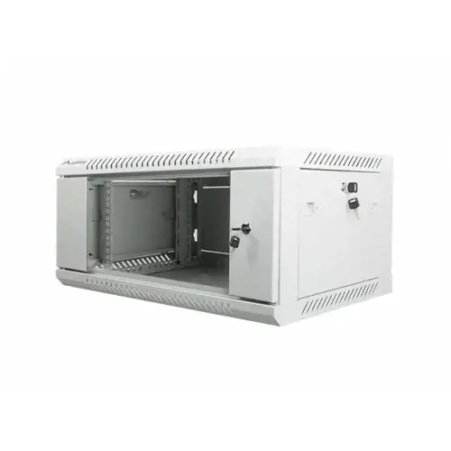 LANBERG WF01-6404-10S "Lanberg" sieninė spinta 19 išardoma plokščia pakuotė 4U/600x450 mm pilka