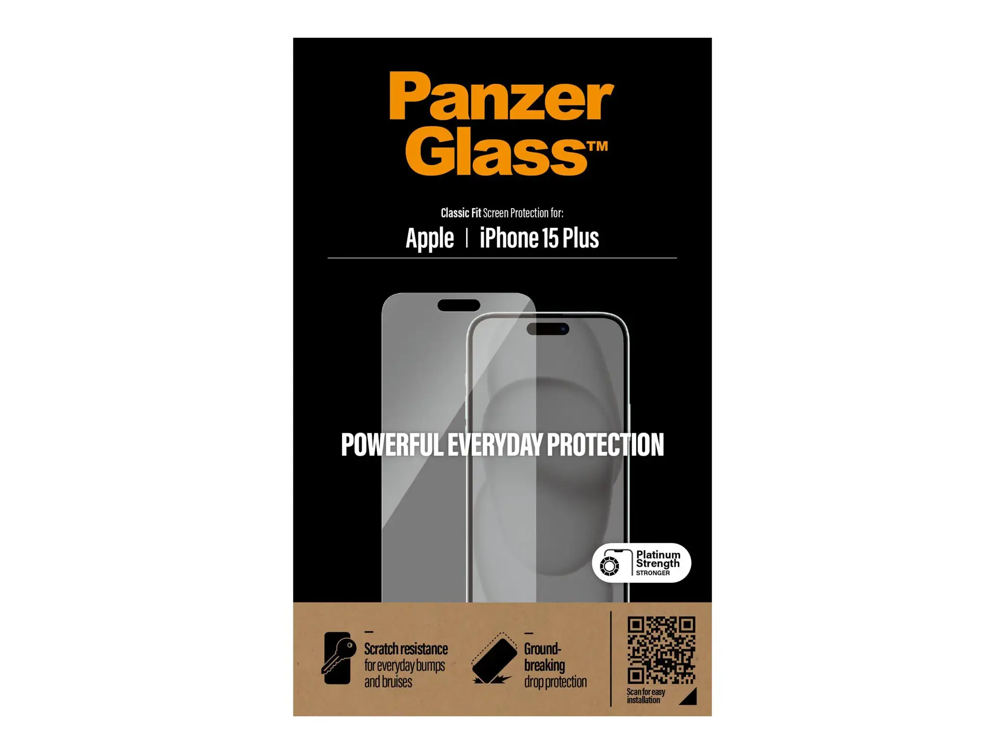 TEMPERED stiklo ekrano apsauga "Apple iPhone 15 Plus" (skaidri)