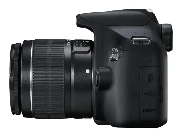"Canon EOS 2000D" + EF-S 18-55mm f/3.5-5.6 III, 24,1 MP, 6000 x 4000 taškų, CMOS, "Full HD", juoda