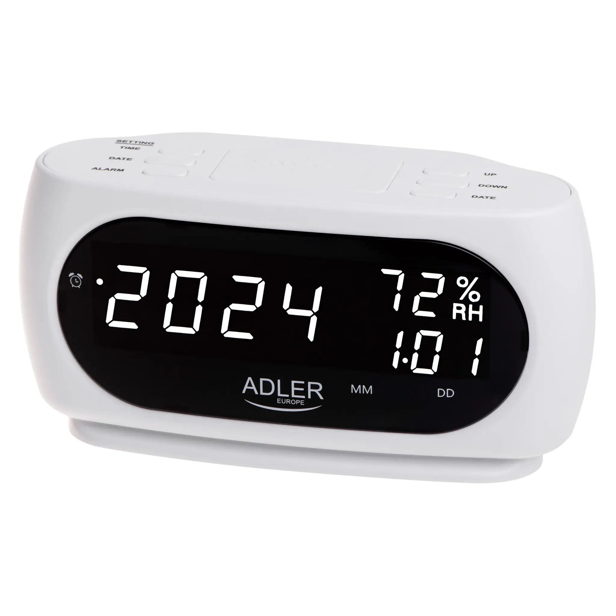 Adler AD 1186W alarm clock Digital alarm clock Black, White