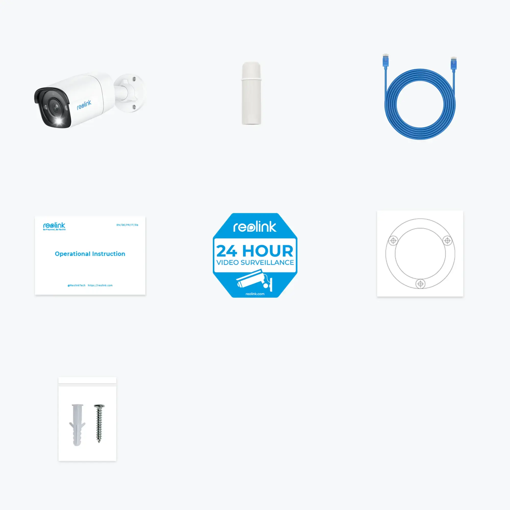 Reolink P340 - Smart 12MP PoE Bullet Camera, Person/Vehicle/Pet Alerts, Color Night Vision, Two-Way Audio, IP security camera, Indoor & outdoor, Wired, 700 lm, 6500 K, Internal