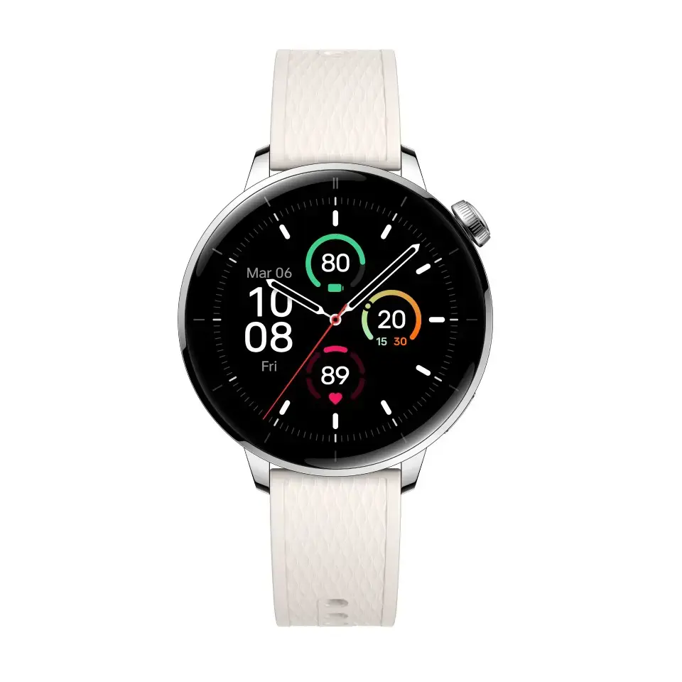 OnePlus Watch 3 43mm 3.35 cm (1.32") AMOLED Digital 466 x 466 pixels Touchscreen Silver, Titanium Wi-Fi GPS (satellite)