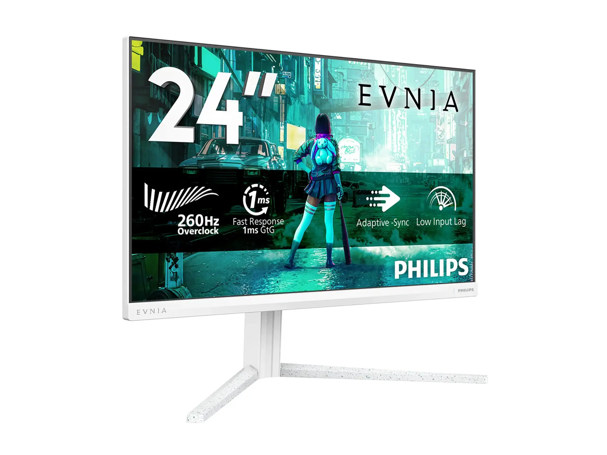 Philips Evnia 24M2N3201P/00 | 24 " | Fast IPS | FHD | 16:9 | 260 Hz | 1 ms | 1920 x 1080 pixels | 300 cd/m² | HDMI ports quantity 1 | White