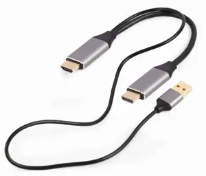 GEMBIRD Aktyvus 4K HDMI vyriškos lyties į DisplayPort vyriškos lyties adapterio kabelis, 2 m, juodas