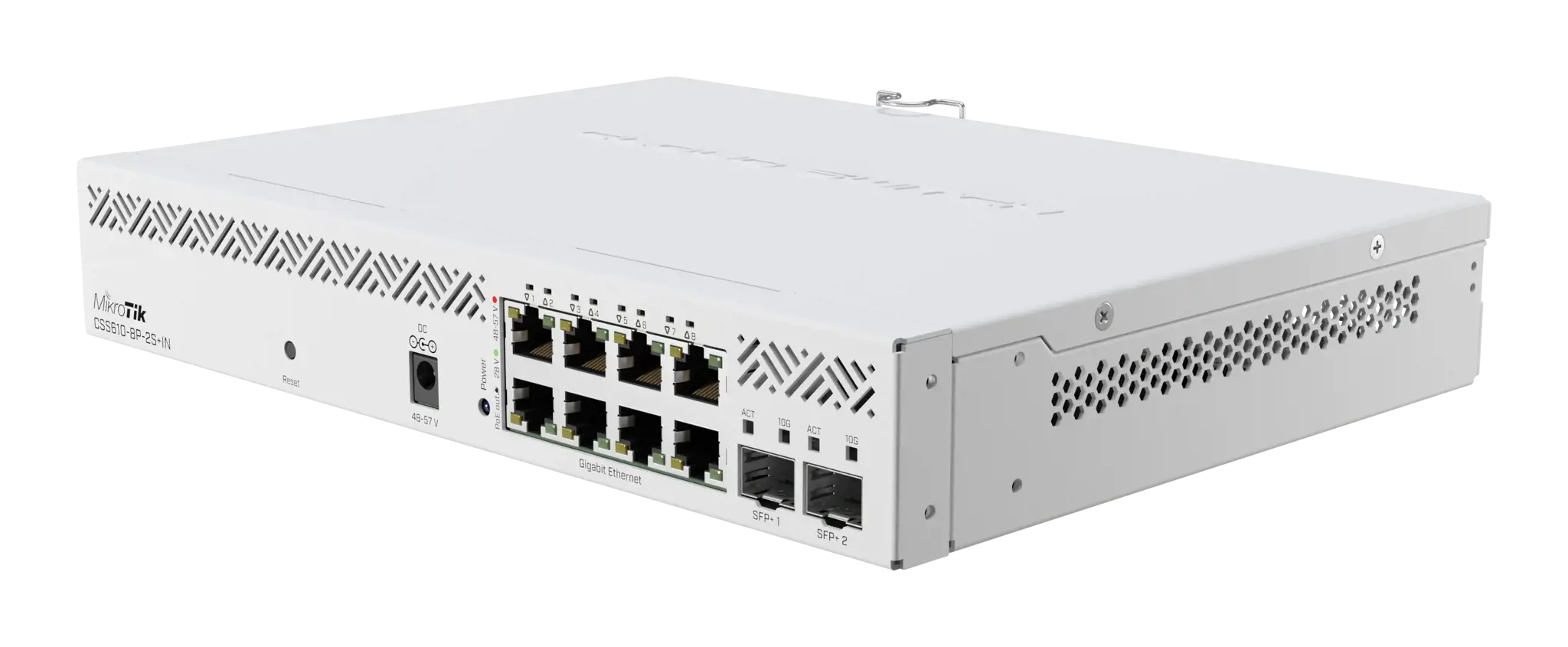 Komutatorius MIKROTIK 8x10Base-T / 100Base-TX / 1000Base-T 2xSFP+ CSS610-8P-2S+IN