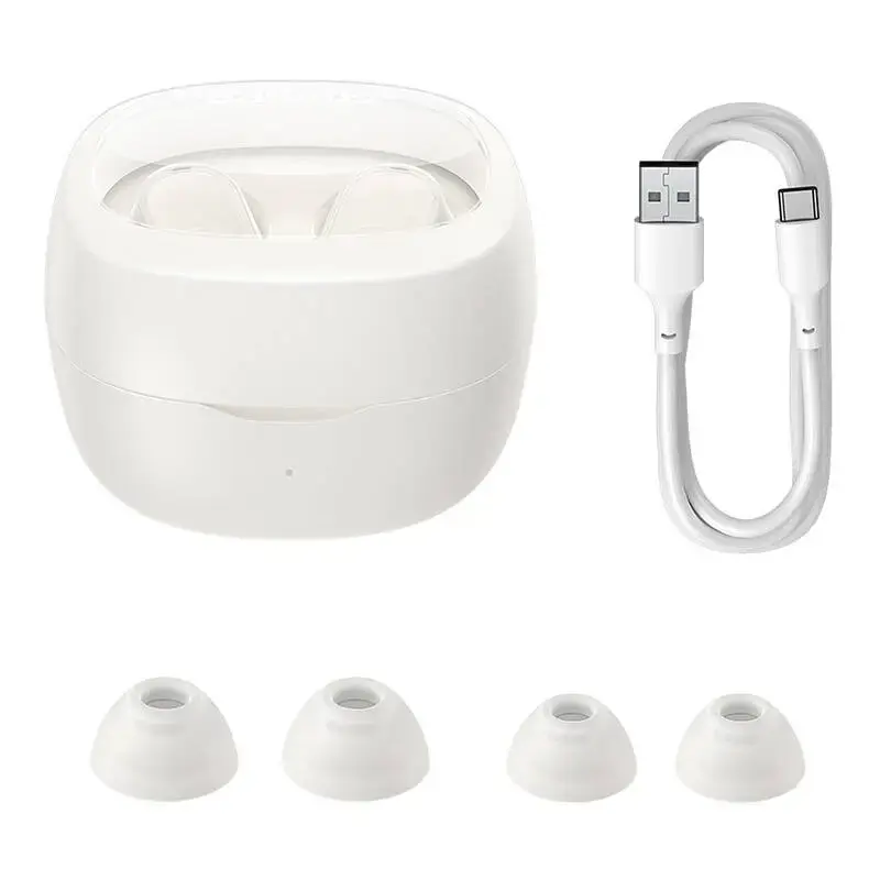 Belaidės ausinės "Baseus Bowie WM02 TWS", "Bluetooth 5.0" (baltos spalvos)