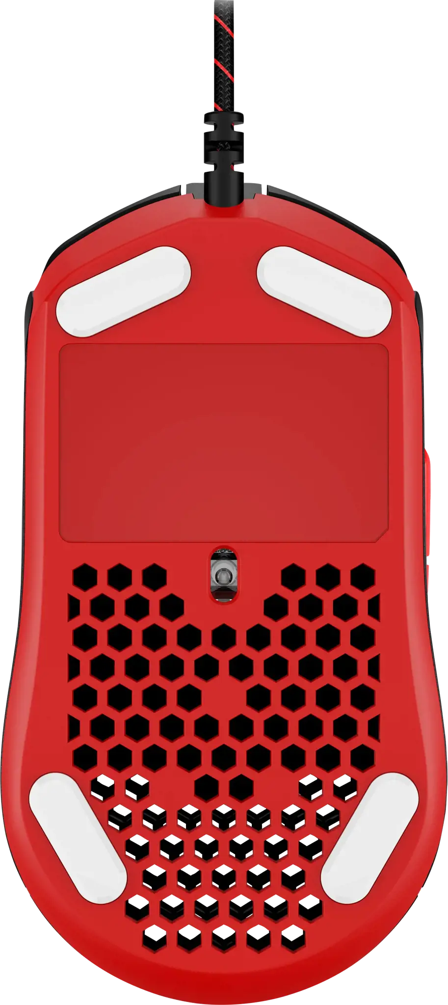 "HyperX Pulsefire Haste" - žaidimų pelė (juoda-raudona), dvipusė, optinė, A tipo USB, 16000 DPI, juoda, raudona