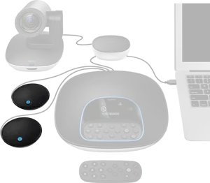 "Logitech GROUP Expansion" mikrofonas, stalinis mikrofonas, 28 dB, 100 - 11000 Hz, 1 %, visakryptis, belaidis