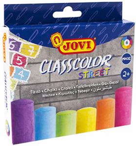 Kreidelės JOVI Classcolor Street, 6 spalvos