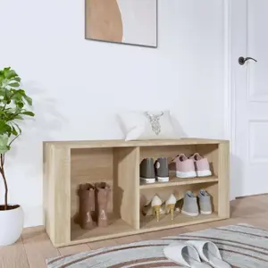 Spintelė batams, ąžuolo spalvos, 100x35x45cm, apdirbta mediena