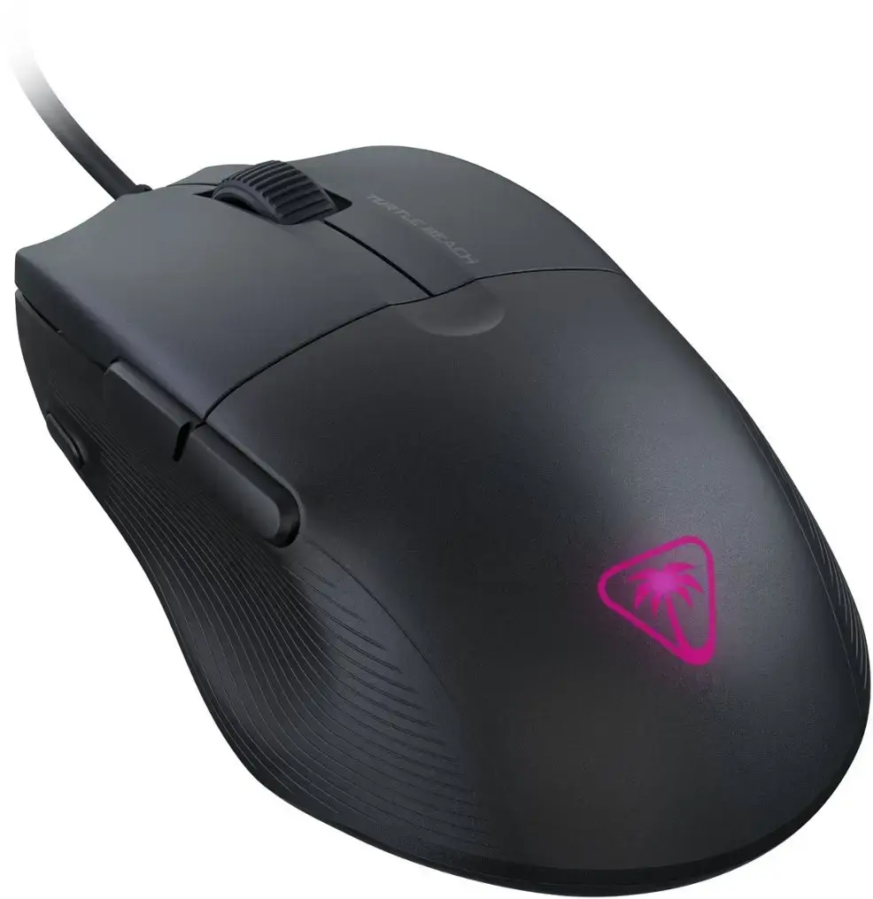 Turtle Beach Pure SEL - Ultra-Light Ergonomic RGB Gaming Mouse, 8K DPI Optical Sensor, Mechanical Switches, Pretension System, Pure PTFE glides, RGB Illumination Black, Right-hand, Optical, USB Type-A, 8000 DPI, Black