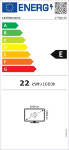 Monitorius LG 27TQ615S-PZ.AEU, 68.6 cm (27"), 1920 x 1080 pixels, LED, Smart TV, Wi-Fi, Black