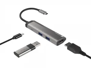 "NATEC Multiport Fowler Slim USB-C -> Hub USB 3.0 x2 HDMI 4K USB-C PD