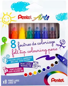 Stori flomasteriai PENTEL ARTS, 8 spalvų