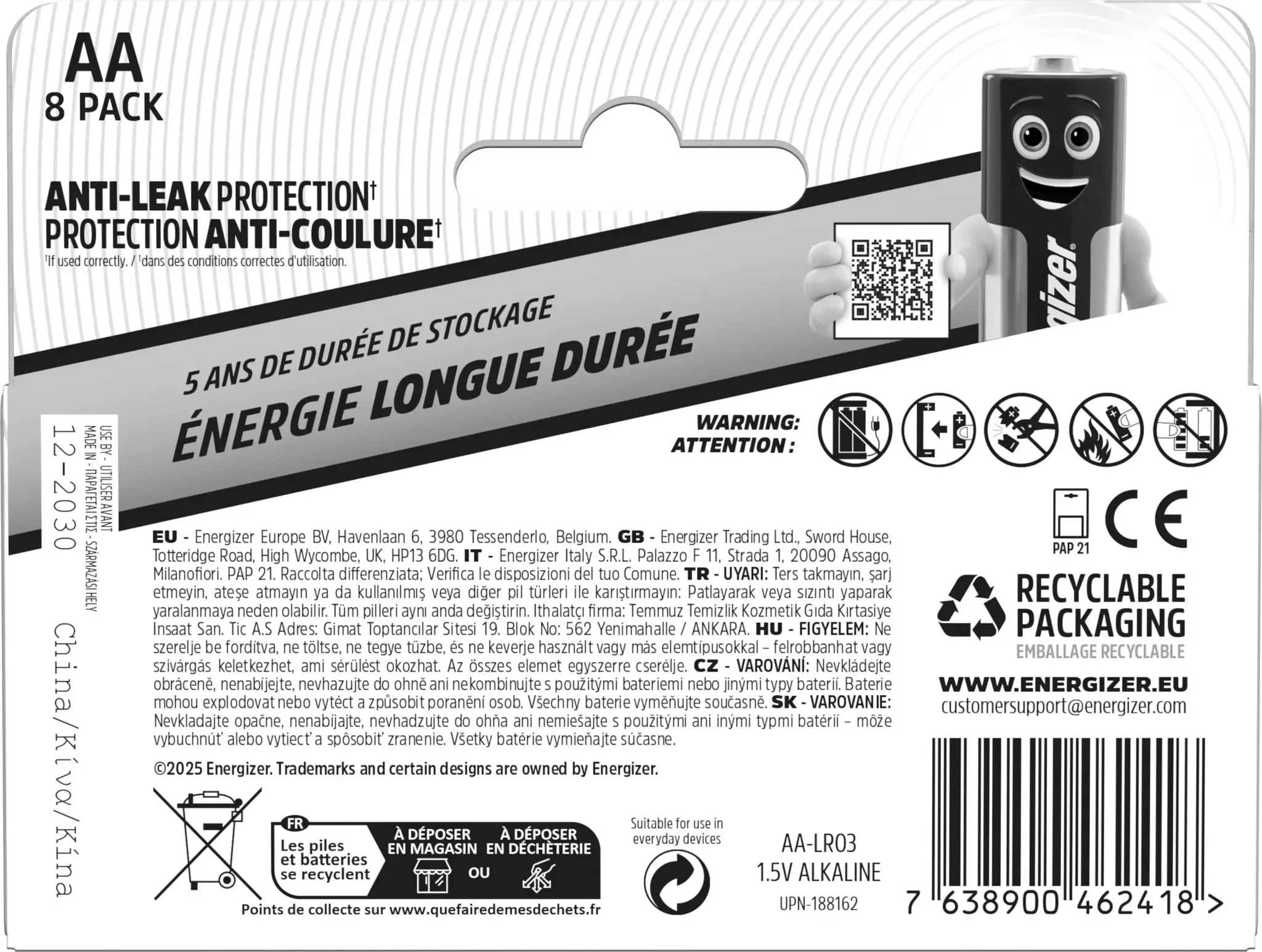 Energizer battery Everyday AA DHP8