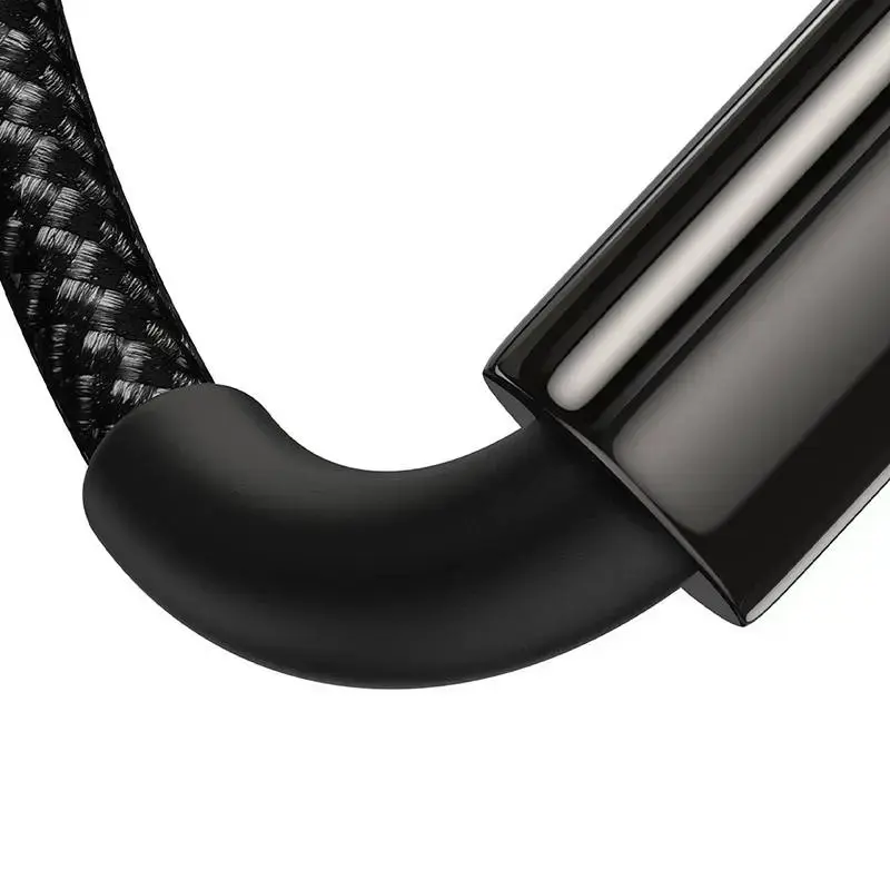 USB ir USB-C "Baseus Tungsten Gold" kabelis, 100 W, 1 m (juodas)